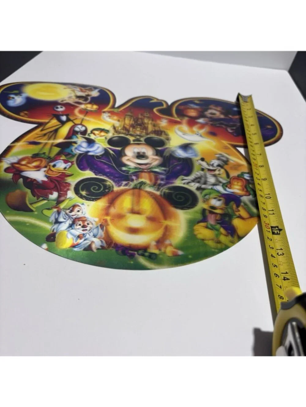 3 Vintage Disney Mickey Halloween Lenticular 3D Holographic Vinyl Placemats.